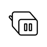 portable charging power supply for two devices icon vector outline illustration