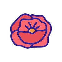 the poppy plant flower icon vector outline illustration