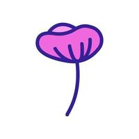 poppy plant icon vector outline illustration
