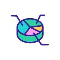 parsing analysis pie chart icon vector outline illustration