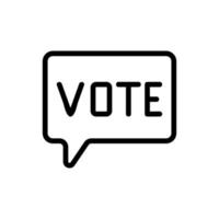 thought vote icon vector outline illustration