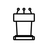 speaker podium icon vector outline illustration