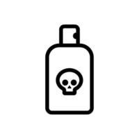 poisonous substances icon vector. Isolated contour symbol illustration vector