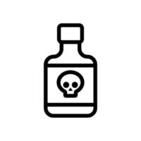 poisonous substances icon vector. Isolated contour symbol illustration vector