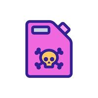 Tank with poison icon vector. Isolated contour symbol illustration vector