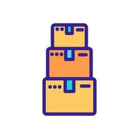 the stack package icon vector outline illustration