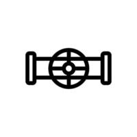 vector de icono de válvula de grifo. ilustración de símbolo de contorno aislado