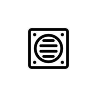 ventilation icon vector. Isolated contour symbol illustration vector