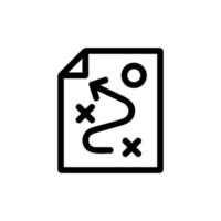 strategy to bypass the icon vector's priats. Isolated contour symbol illustration vector