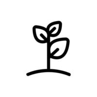 Spring seedling icon vector. Isolated contour symbol illustration vector