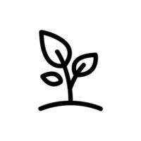 vector de icono de árbol pequeño. ilustración de símbolo de contorno aislado