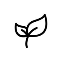 vector de icono de follaje verde. ilustración de símbolo de contorno aislado