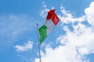 Italian flag waving in the wind photo