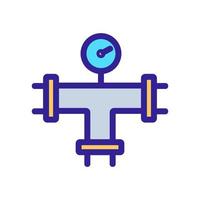 Plumbing pipe icon vector. Isolated contour symbol illustration vector