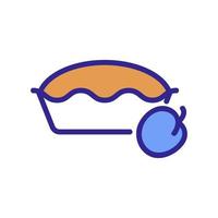 plum cake icon vector outline illustration