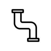 Plumbing pipe icon vector. Isolated contour symbol illustration vector