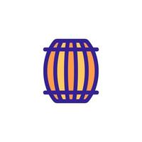 barrel icon vector. Isolated contour symbol illustration vector