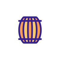 barrel icon vector. Isolated contour symbol illustration vector