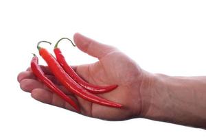 Raw food man holding vegetables and fruit photo