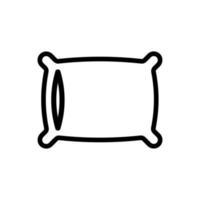 pillowcase pillow with zipper icon vector outline illustration