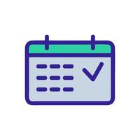 plan the date of the icon vector. Isolated contour symbol illustration vector