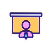 Speaker presentation icon vector. Isolated contour symbol illustration vector