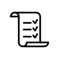 Make a list of the vector icon. Isolated contour symbol illustration