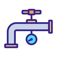Plumbing pipe icon vector. Isolated contour symbol illustration vector