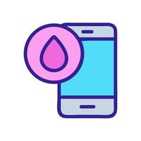 Phone waterproof vector icon. Isolated contour symbol illustration
