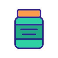 canned jar with wide lid icon vector outline illustration