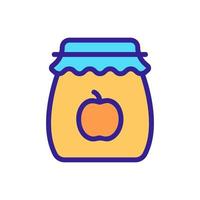canned apple jam icon vector outline illustration