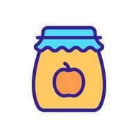 canned apple jam icon vector outline illustration