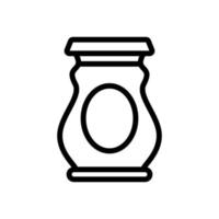 pickled jar icon vector outline illustration