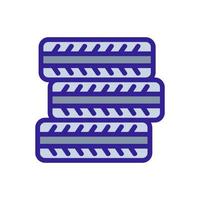 a stack of tires icon vector outline illustration