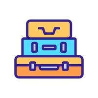 stack suitcase icon vector outline illustration