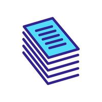 a stack of documents icon vector outline illustration