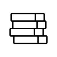 a stack of books icon vector outline illustration