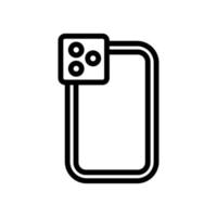 silicon phone case icon vector outline illustration