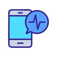 Phone and sound icon vector. Isolated contour symbol illustration vector