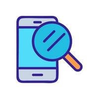 Exploring the phone icon vector. Isolated contour symbol illustration vector