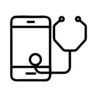 Study phone icon vector. Isolated contour symbol illustration vector