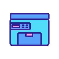 printer fax electronic equipment icon vector outline illustration