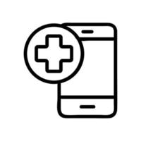 Repair the phone icon vector. Isolated contour symbol illustration vector