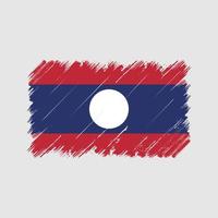 Laos Flag Brush Strokes. National Flag vector
