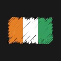 Ivory Coast Flag Brush Strokes. National Flag vector