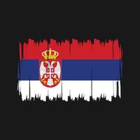 cepillo de bandera serbia. bandera nacional vector