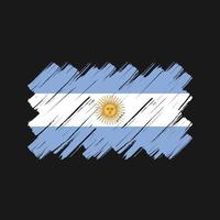 pincel de bandera argentina. bandera nacional vector