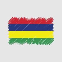 trazos de pincel de la bandera de Mauricio. bandera nacional vector