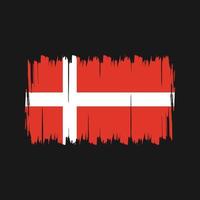 Denmark Flag Brush. National Flag vector