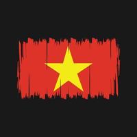 pincel de bandera de vietnam. bandera nacional vector